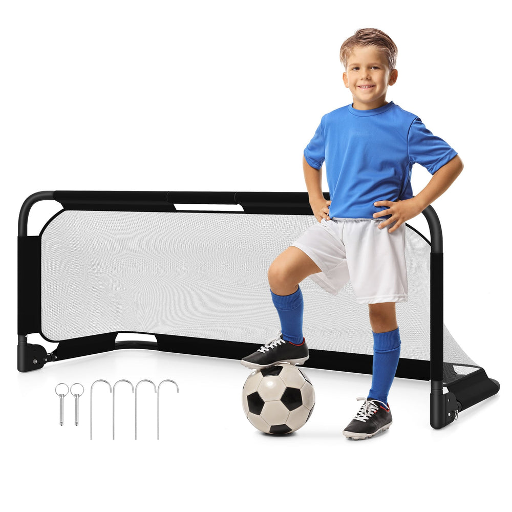5 x 2 FT Foldable Soccer Goal for Kids with Net and Ground Stakes