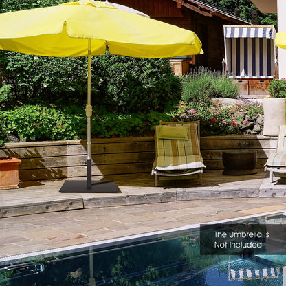 50 CM Patio Umbrella Base with 4 Adjustable Footpads for Patio Poolside-Black