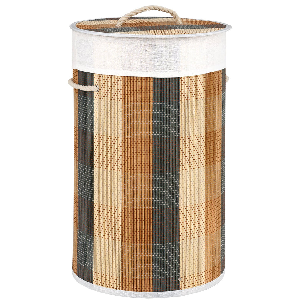 50 L 3-handle Laundry Hamper with Removable and Machine-Washable Liner for Blankets-Multicolor