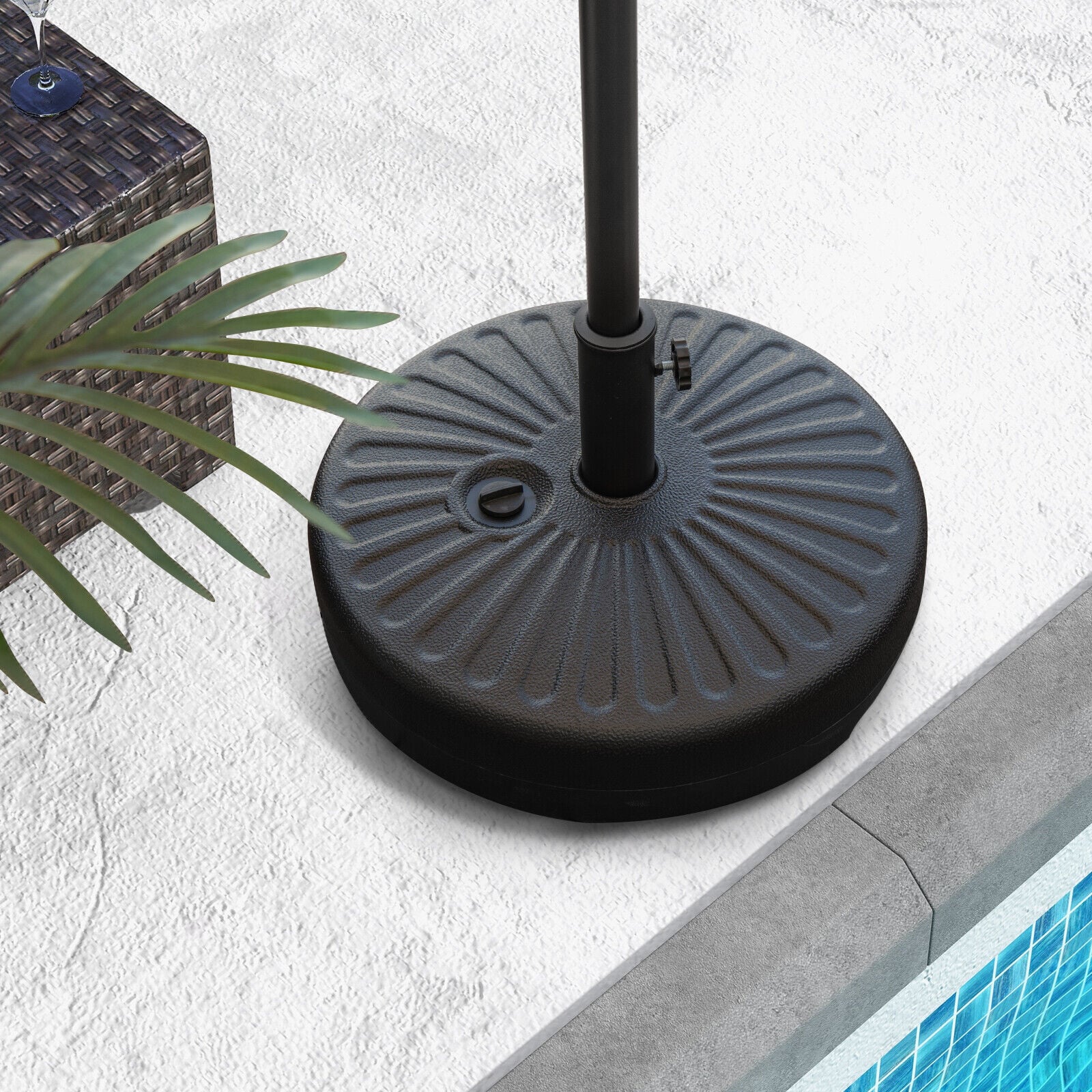 50CM Fillable Round Heavy-Duty Umbrella Base Stand