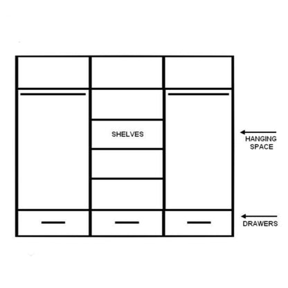 Artimas I Sliding Door Wardrobe 250cm - White Matt