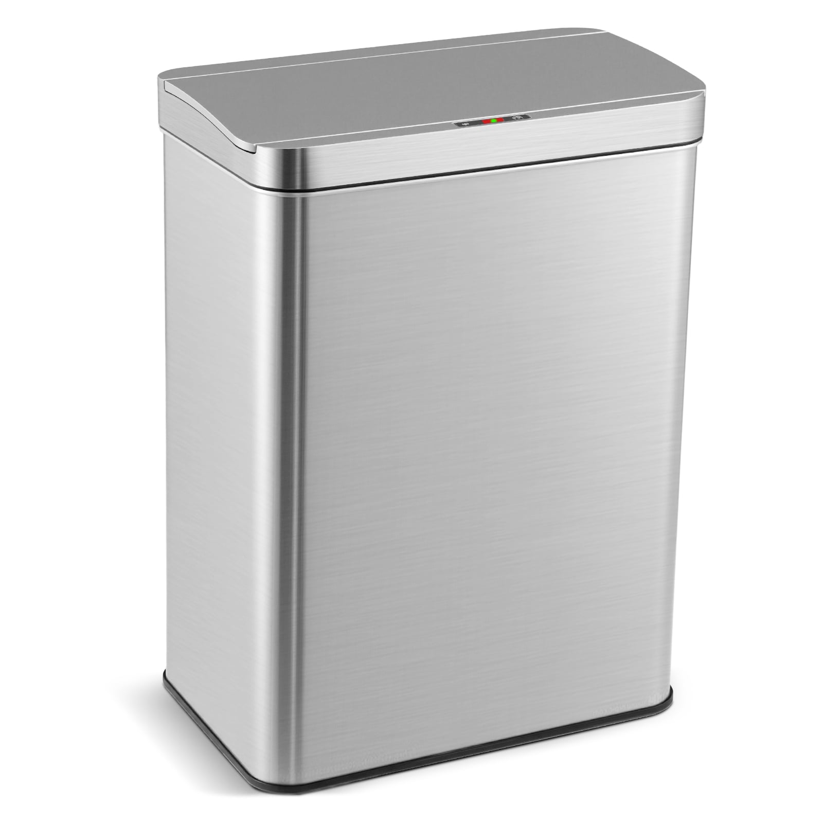 53L Automatic Trash Can with Lid-Silver