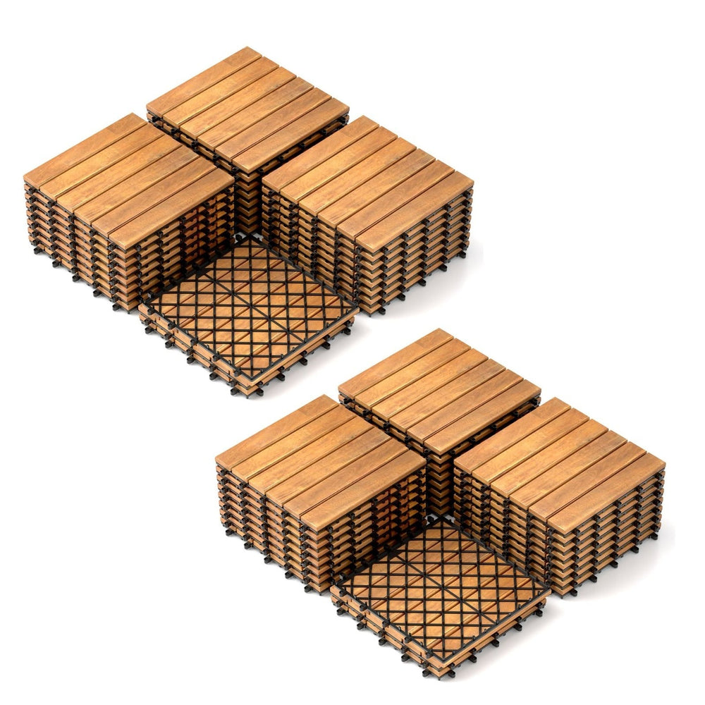 54 PCS Interlocking Patio Deck Tile for Outdoor and Indoor Patio Garden Balcony