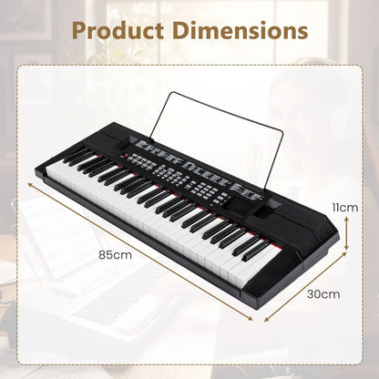 54 Keys Piano Keyboard for Beginners-Black