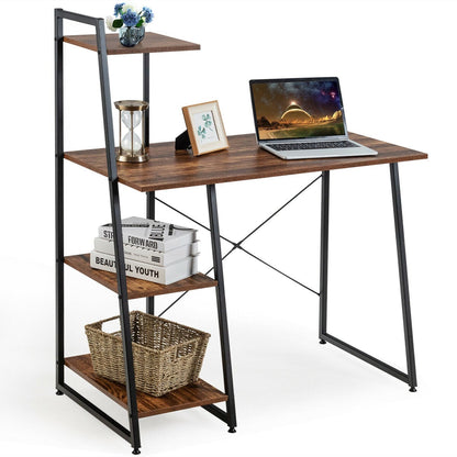 Computer Desk Adjustable Ergonomic Workstation-Coffee
