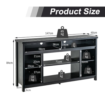 58 Inch TV Stand and Electric Fireplace Bundle with Remote Control