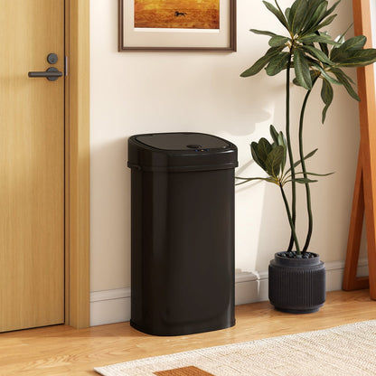 58L Trash Can with Dual-Zone Design Automatic Touchless Waste Bin-Black