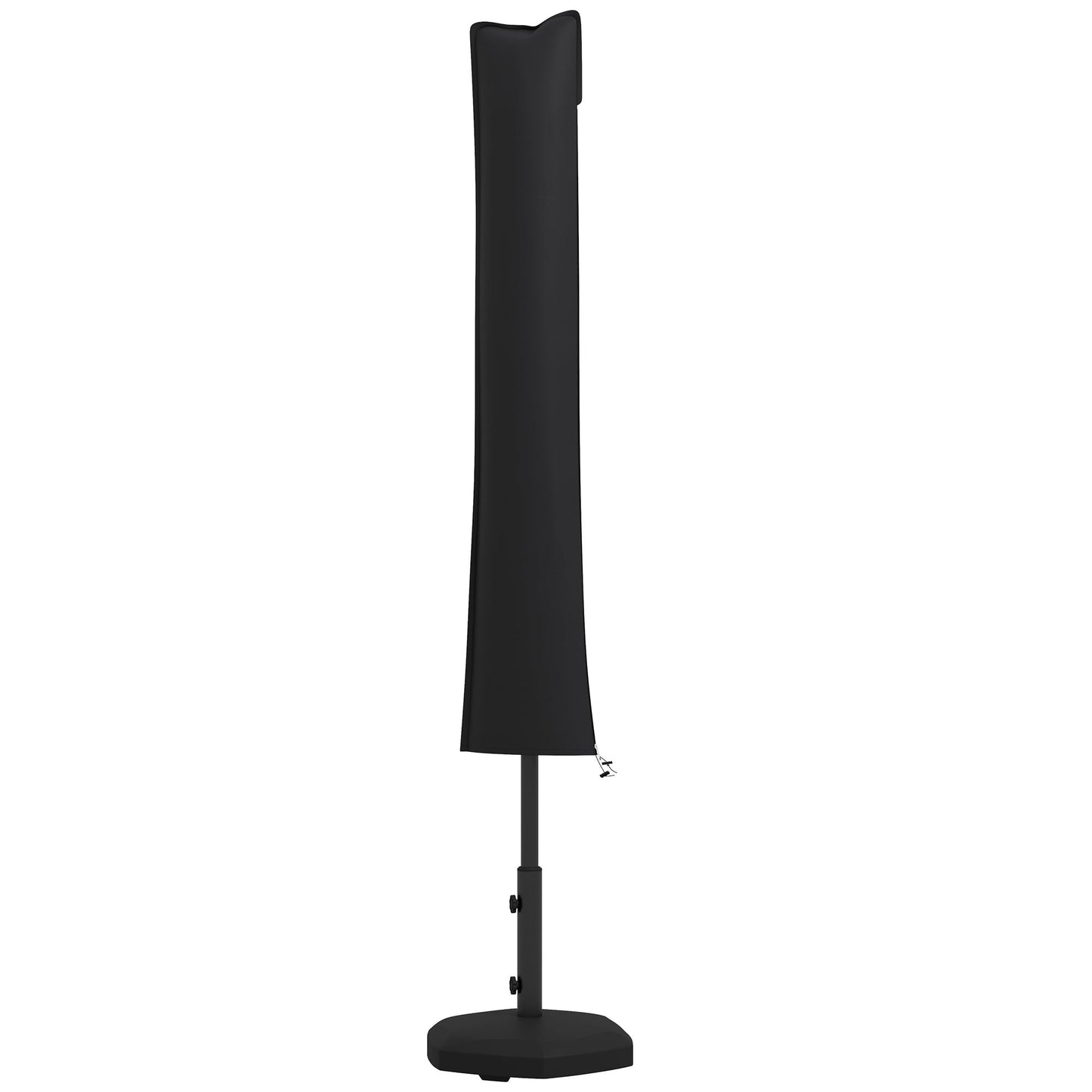 Outsunny Parasol Cover, Cantilever Umbrella Cover for 2-3.5 m Parasols, 420D Oxford Fabric Banana Umbrella Protector with Zipper for Outdoor Garden, Patio, Black