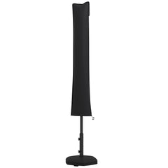 Outsunny Parasol Cover, Cantilever Umbrella Cover for 2-3.5 m Parasols, 420D Oxford Fabric Banana Umbrella Protector with Zipper for Outdoor Garden, Patio, Black