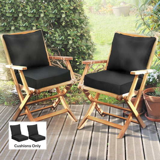 Outsunny 4 Pcs Outdoor Seat and Back Cushion Set Patio Deep Seating Chair Replacement Cushion