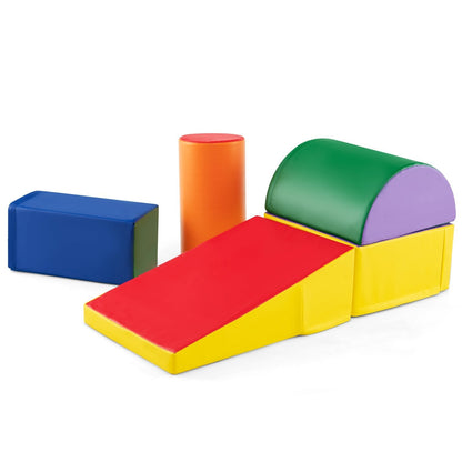 5-Piece Soft Waterproof Kids Climb and Crawl Activity Playset-Multicolor