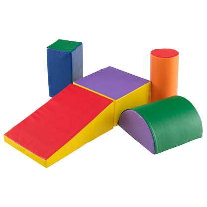 5-Piece Soft Waterproof Kids Climb and Crawl Activity Playset-Multicolor