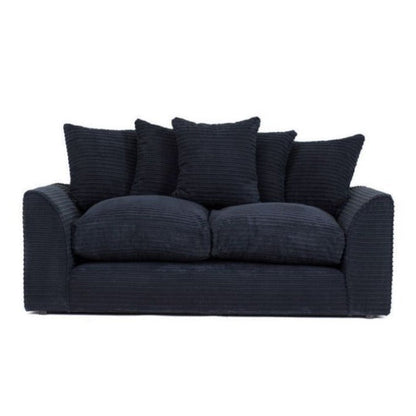 Porto Jumbo Cord Corner Sofa - Black