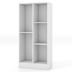 5-Cube Freestanding Storage Bookshelf with 2 Anti-Tipping Kits-White