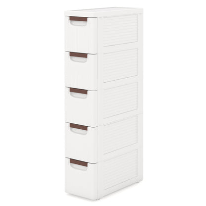 3/4/5/6-Drawer Narrow Storage Cabinet for Small Space-5-Tier