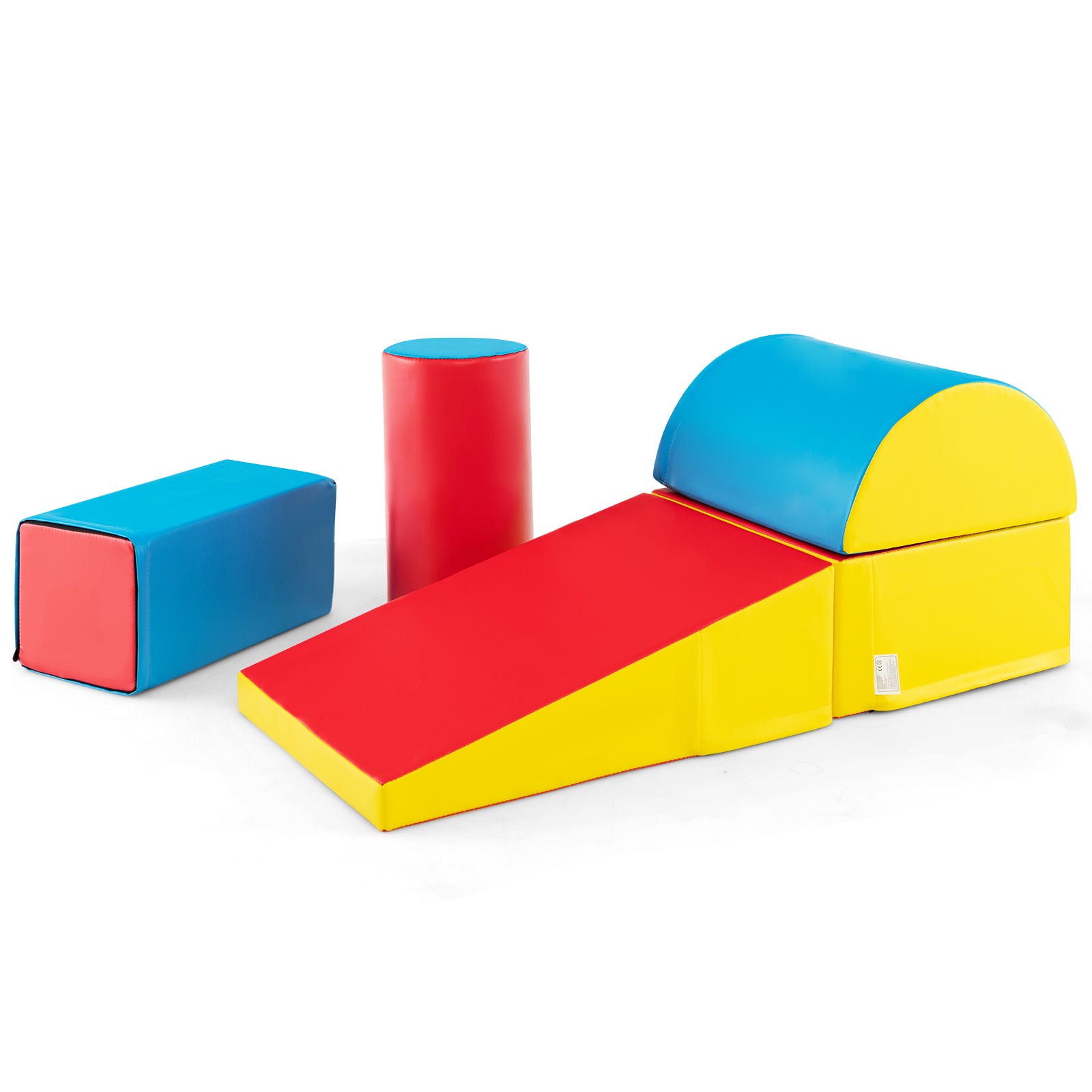 5-Piece Soft Waterproof Kids Climb and Crawl Activity Playset-Blue &amp;amp;amp; Red