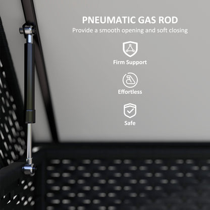 Outsunny 627 L Rattan Storage Box - Black