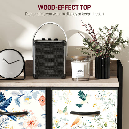 HOMCOM 5-Drawer Chest of Drawers - White