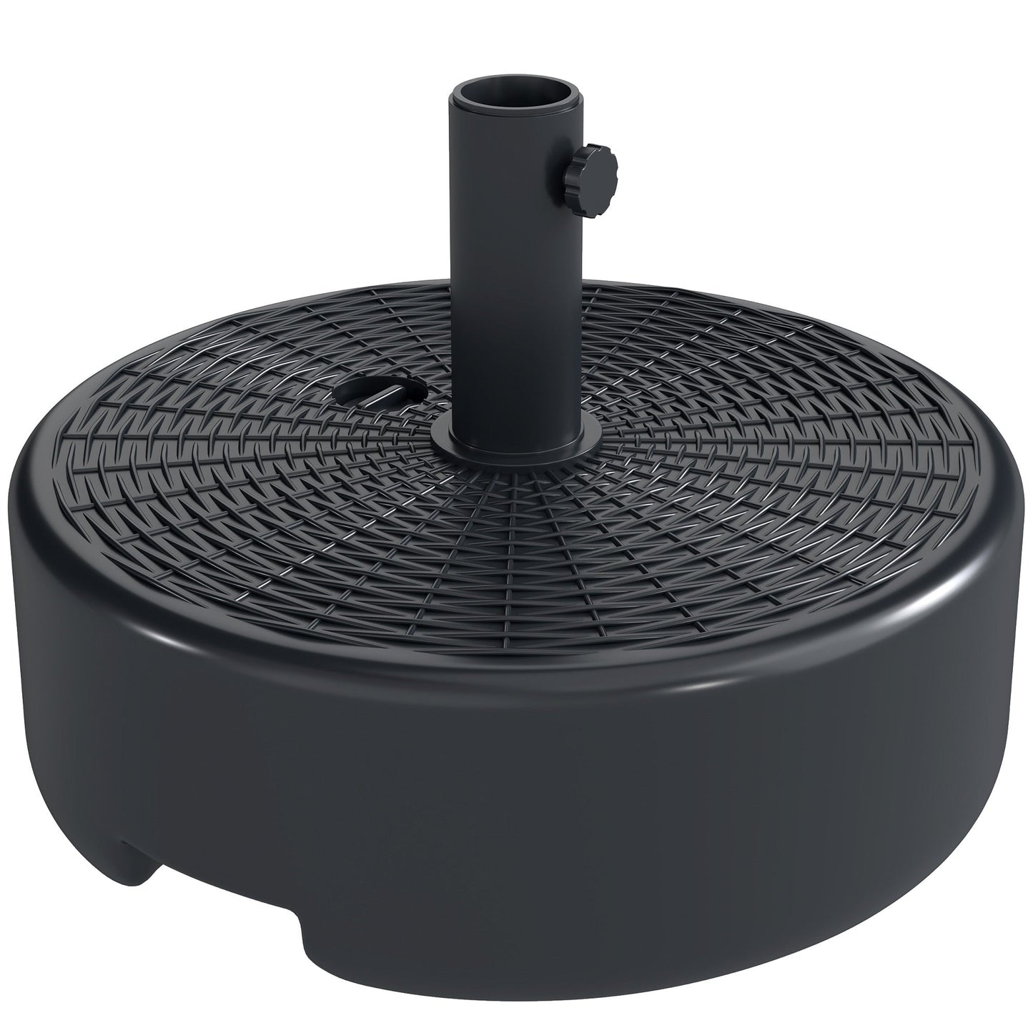 Outsunny Patio Umbrella Base 22kg Sand Filled Garden Parasol Stand forfor 38mm/48mm Poles, Black