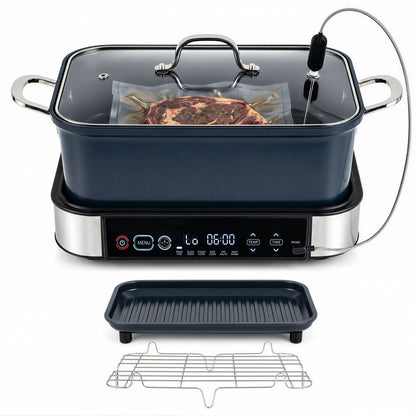 6.5L 6-in-1 Multi Cooker with Sous Vide & Steam Functions and Adjustable Timer Temp