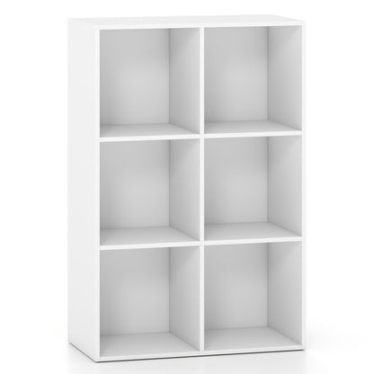 6-Cube Book Shelf Wooden Bookshelf Modern Bookcase Storage Organizer