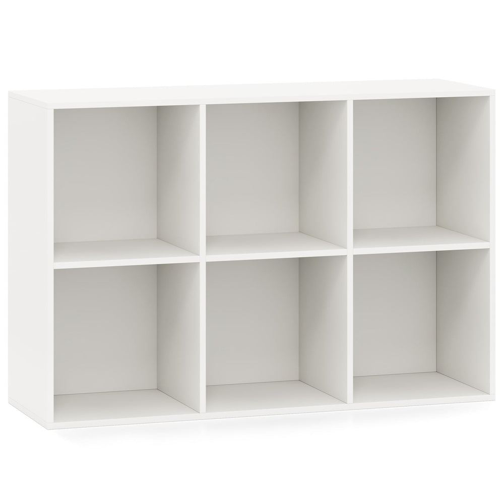 6-Cube Bookcase 3-Tier Storage Organizer with Anti-Tipping Kits for Living Room Study-White