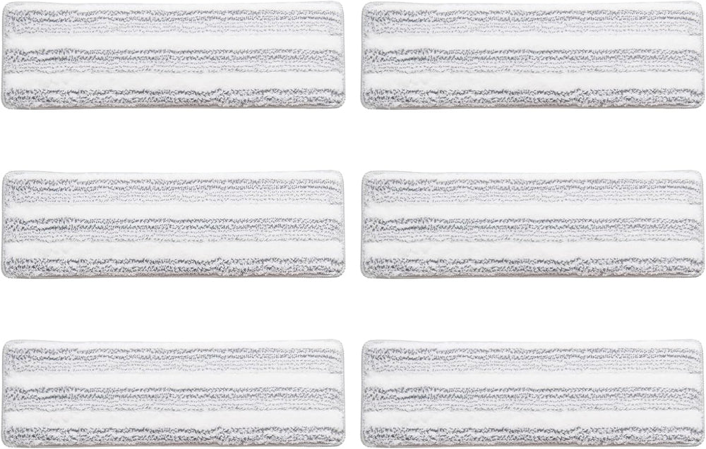 6 PCS Microfibre Mop Pads Reusable Wet and Dry Heads with Hook and Loop Fasteners