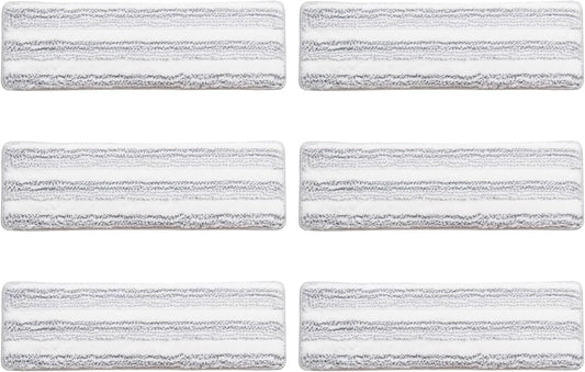 6 PCS Microfibre Mop Pads Reusable Wet and Dry Heads with Hook and Loop Fasteners