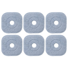 6 PCS Microfibre Mop Pads with Hook & Loop Fasteners Washable for Home Cleaning
