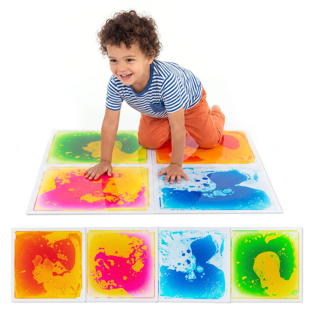 6 Piece 30 x 30 CM Square Liquid Puzzle Pads for Kids