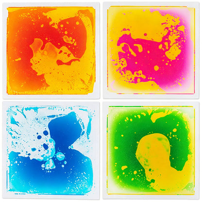 6 Piece 30 x 30 CM Square Liquid Puzzle Pads for Kids