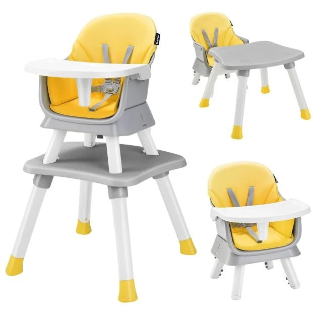 6-in-1 Baby High Chair and Montessori Baby Walker Combo
