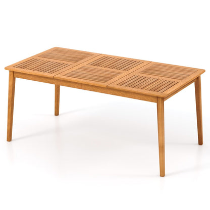 6-Person Outdoor Acacia Wood Dining Table