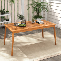 6-Person Outdoor Acacia Wood Dining Table