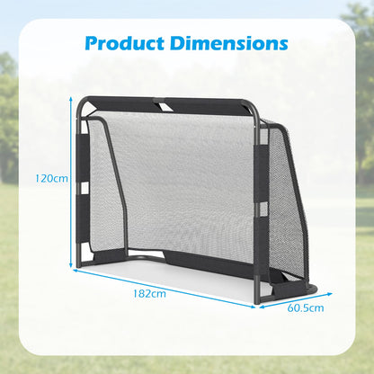6 x 4 ft Soccer Goal Set for Backyard with Net and Anchoring System