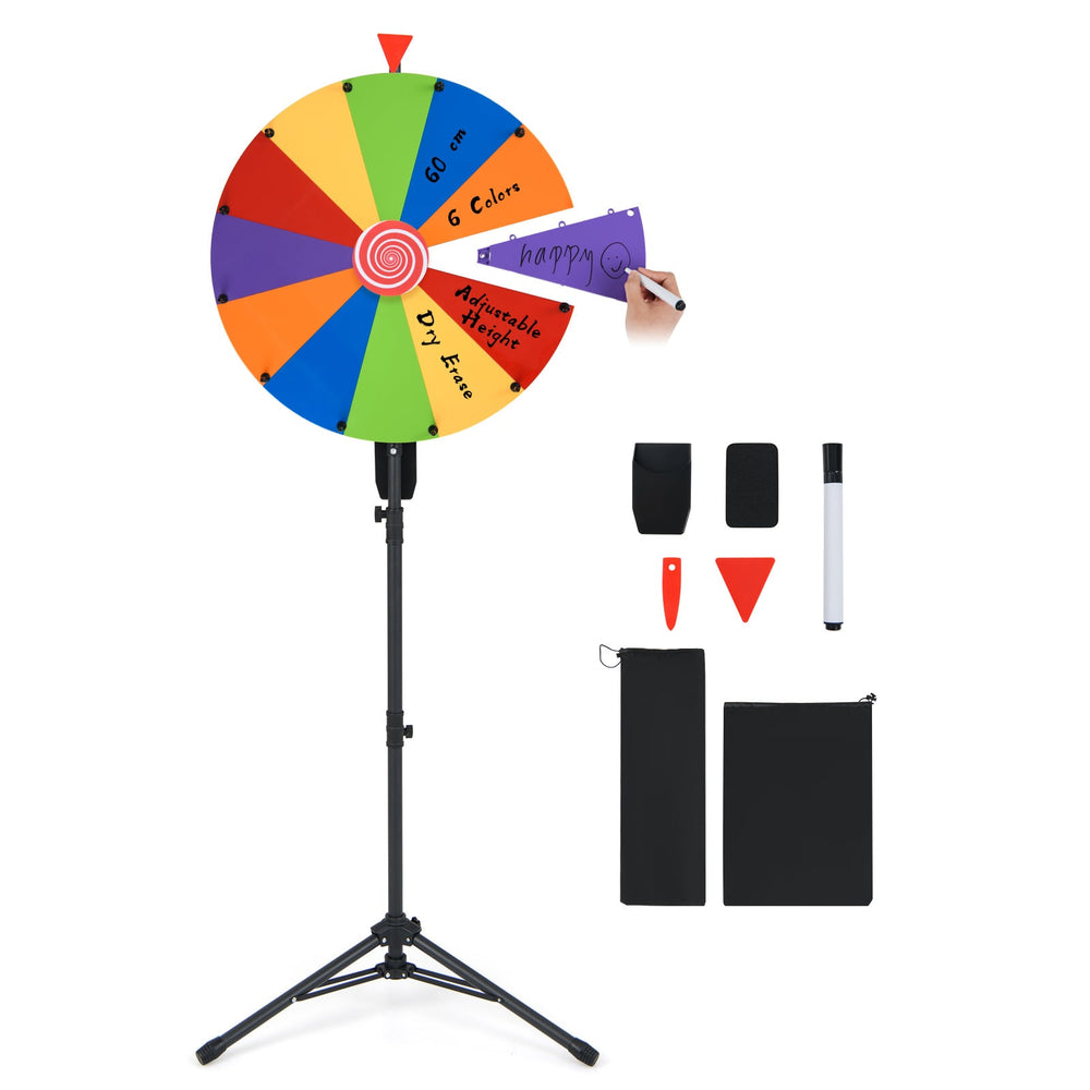60 CM Portable and Height Adjustable Spinning Wheel with Folding Tripod Stand