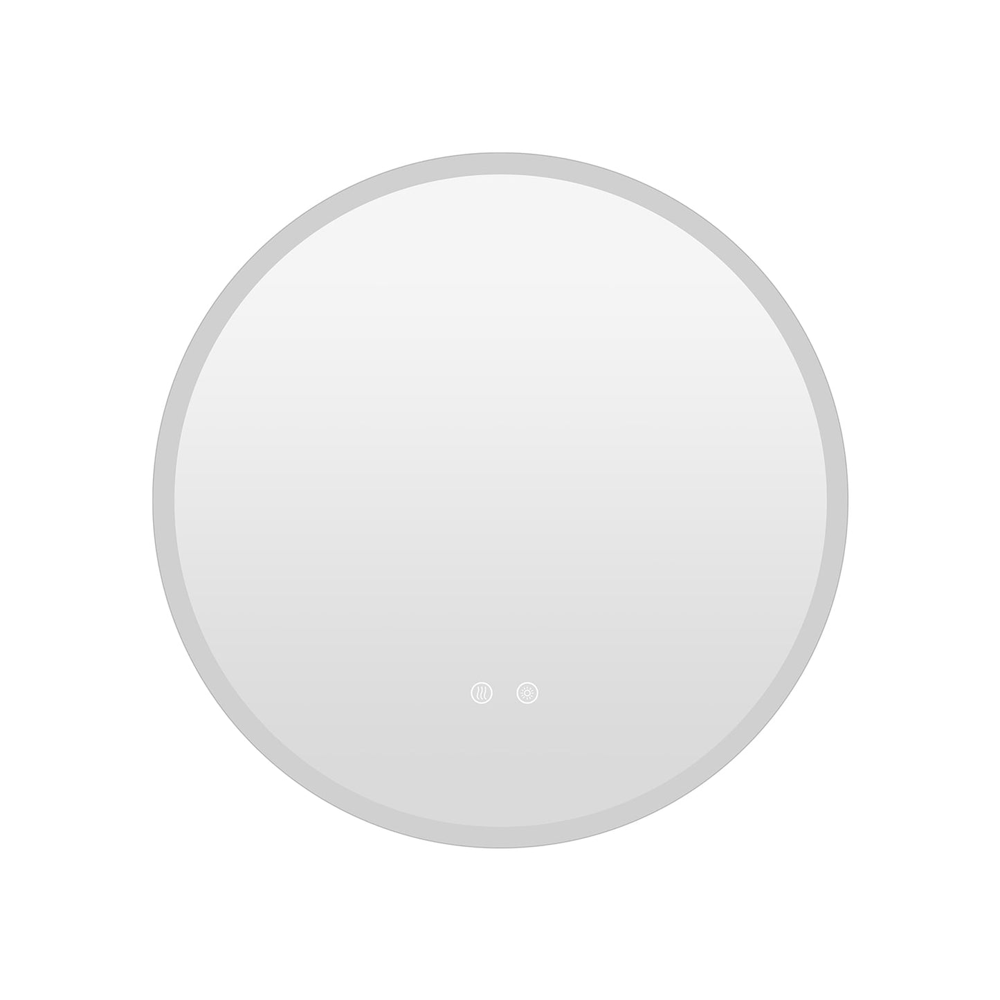 60 CM Round LED Bathroom Mirror Wall-mounted Backlit Vanity Makeup Mirror with 3 Light Colors