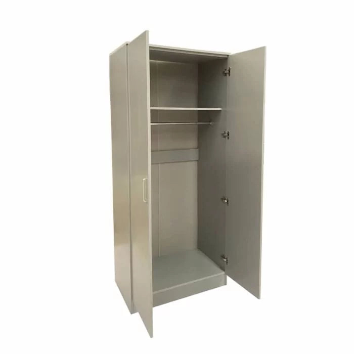 Wardrobe SLEEK 2 Door Wardrobe Grey Finish 80cm