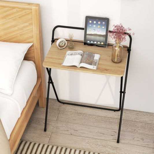 60CM Folding Computer Desk with Tablet Bracket-Natural