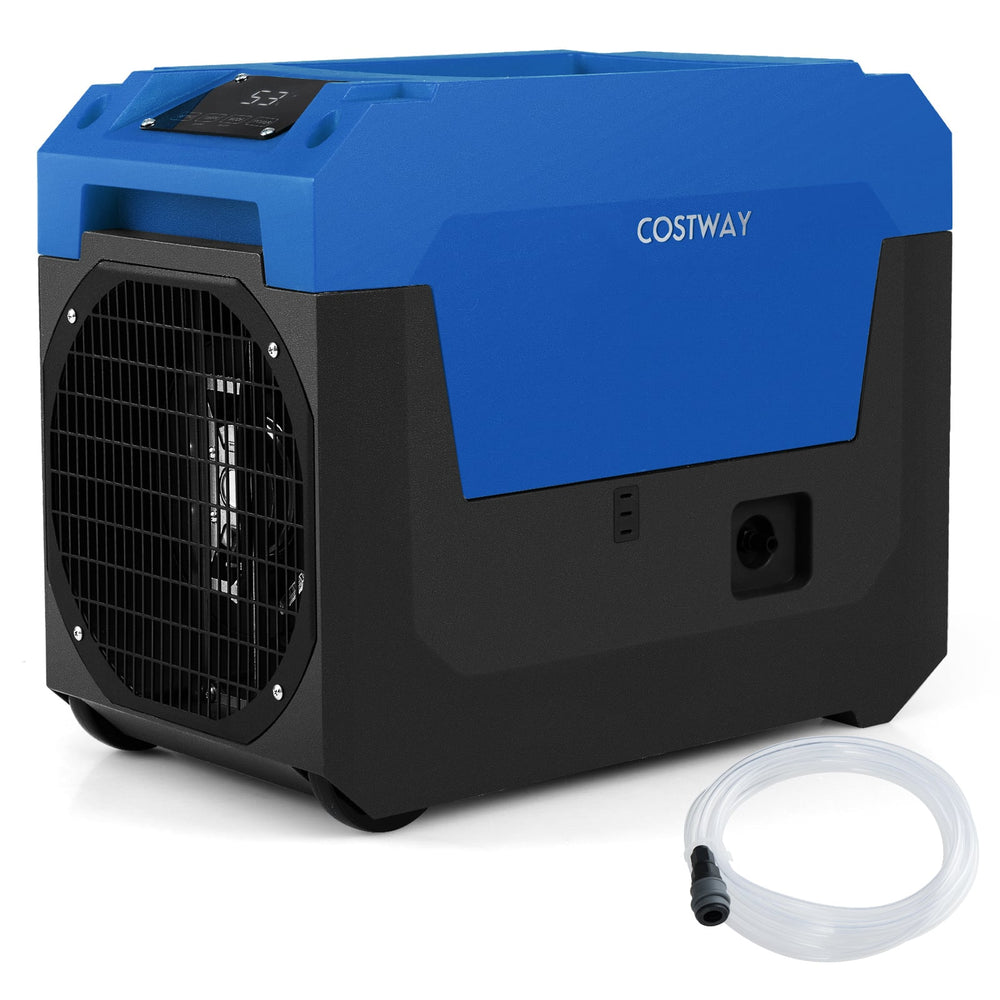 60L/Day Commercial Dehumidifier with Pump Portable Industrial Dehumidifier-Blue