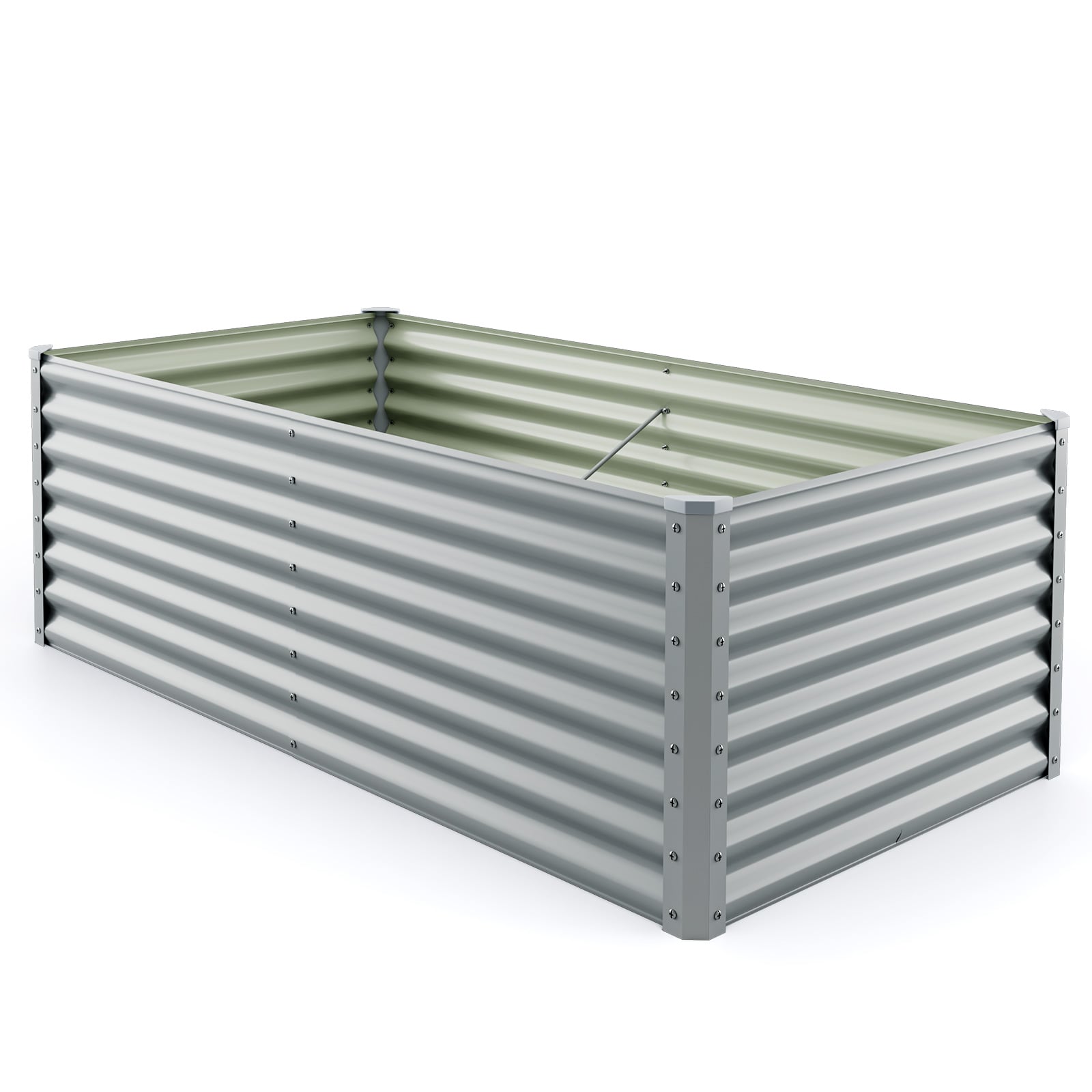 60 cm Raised Garden Bed Elevated Garden Planter with Open Bottom Design-Grey