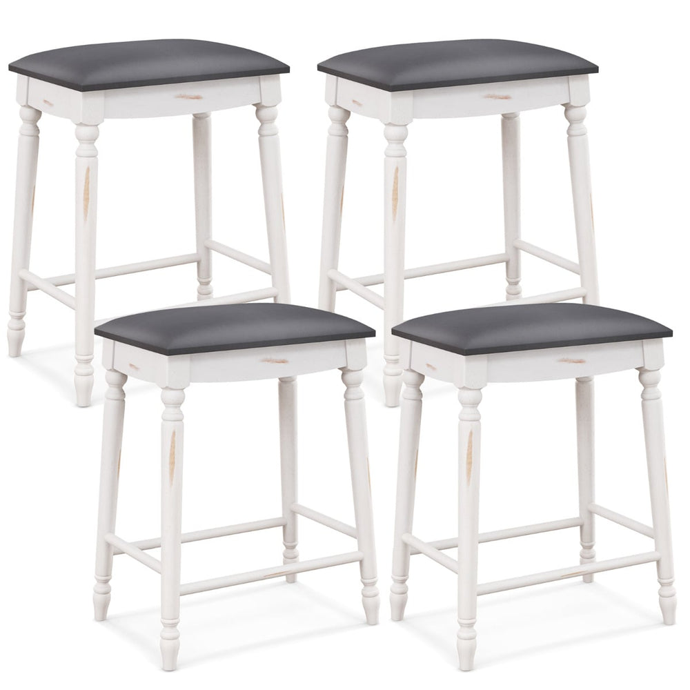 61/74 cm Upholstered Bar Stool Set of 4-61 cm