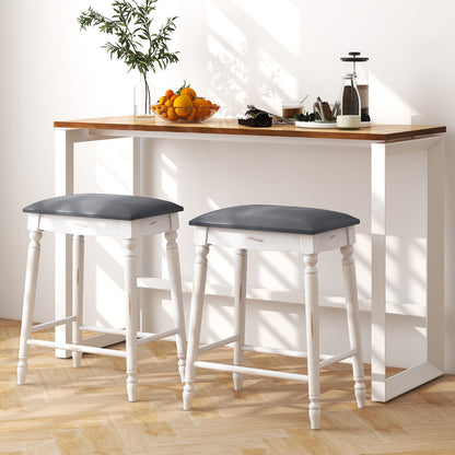 61/74 cm Upholstered Bar Stool Set of 4-61 cm