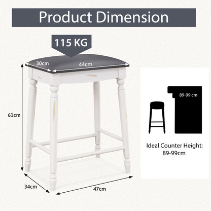 61/74 cm Upholstered Bar Stool Set of 4-61 cm