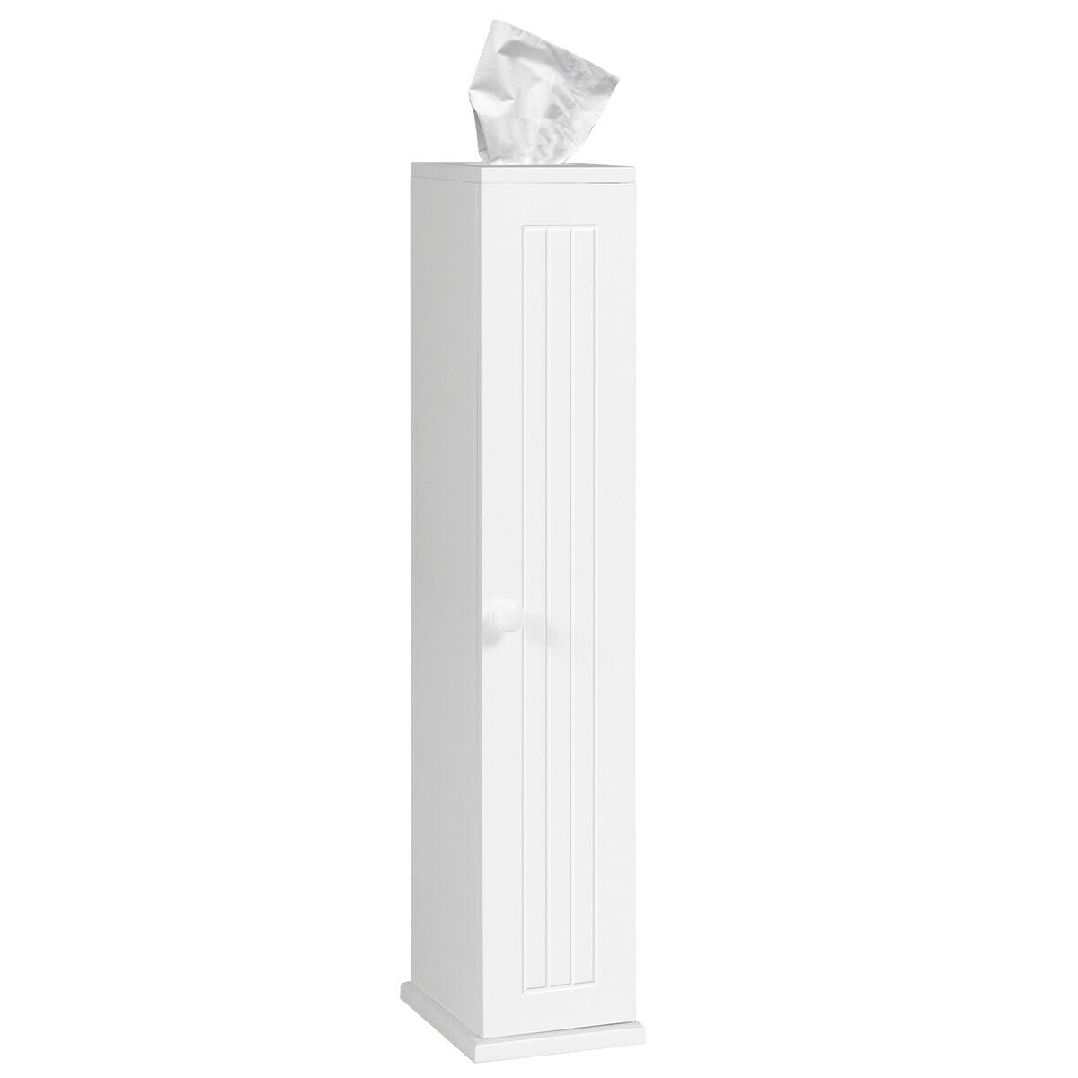 Compact Freestanding Toilet Paper Holder, Towel Storage
