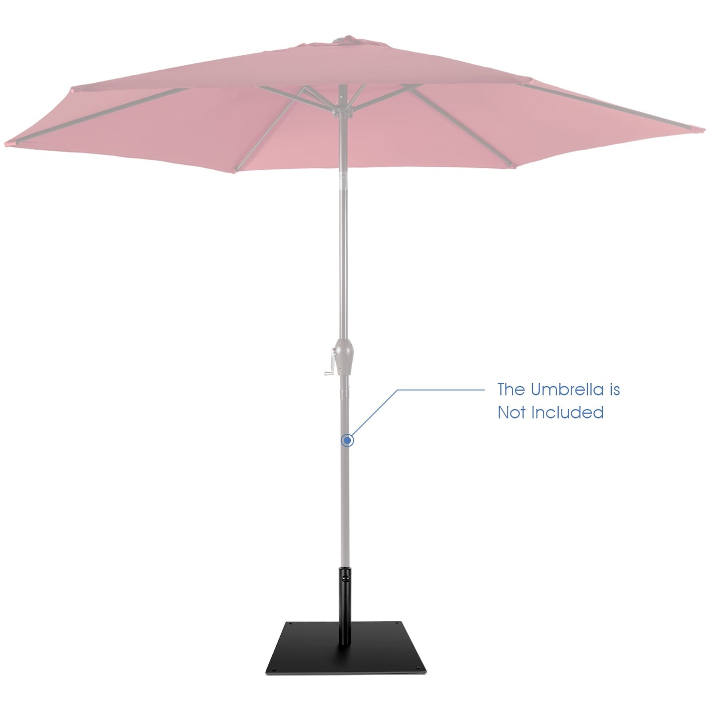 63 CM Patio Umbrella Base with 4 Adjustable Footpads for Patio Poolside-Black