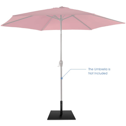 63 CM Patio Umbrella Base with 4 Adjustable Footpads for Patio Poolside-Black