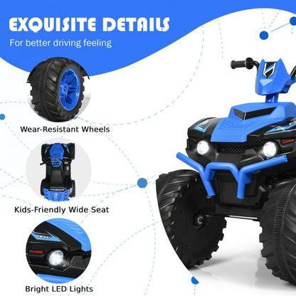 12v Electric Kids Ride On ATV / Quad Bike-Blue