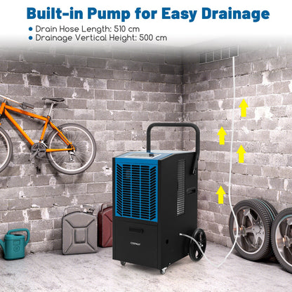 66L/Day High-Capacity Commercial Dehumidifier with 24H Timer for Basement