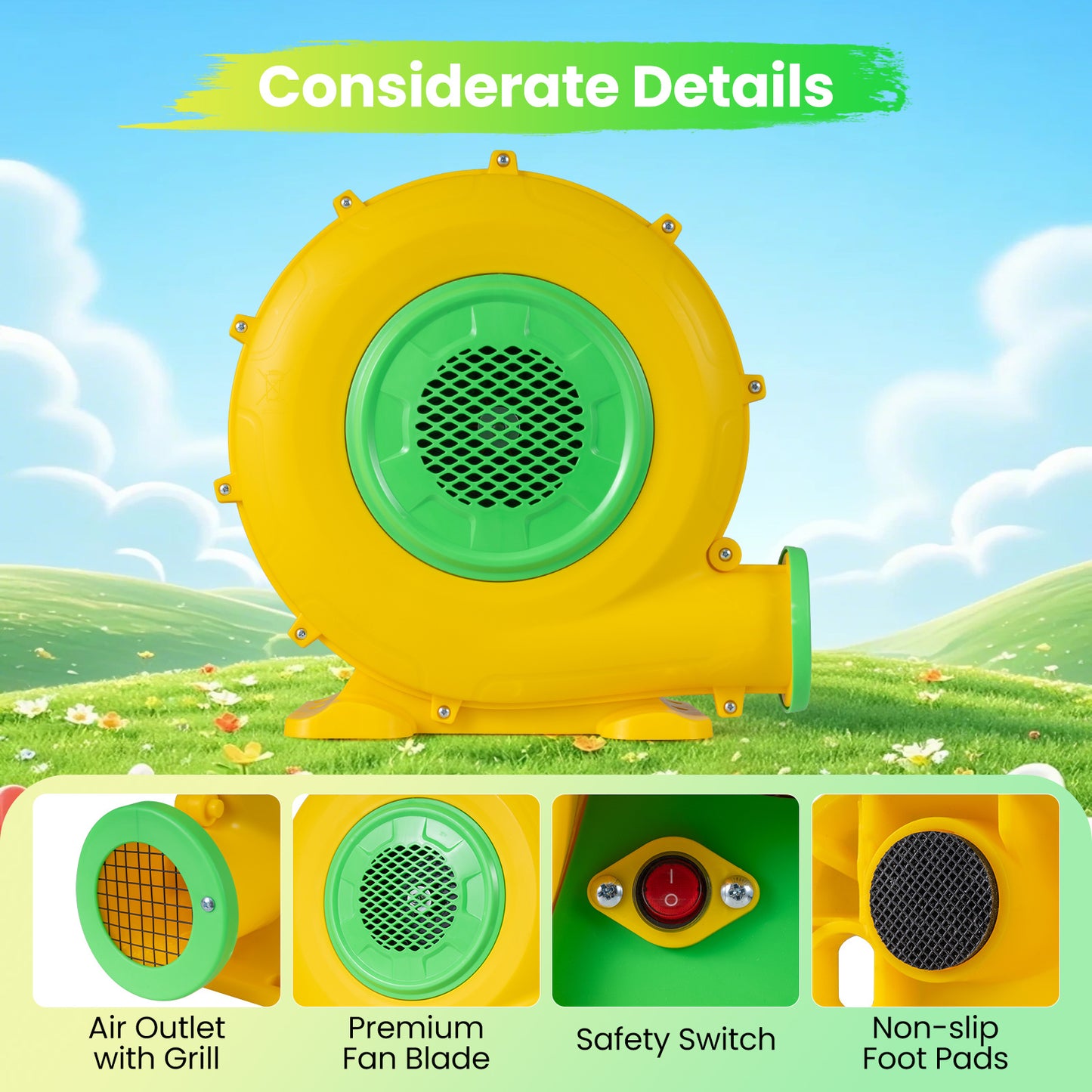 680W Bounce House Air Blower with Handle